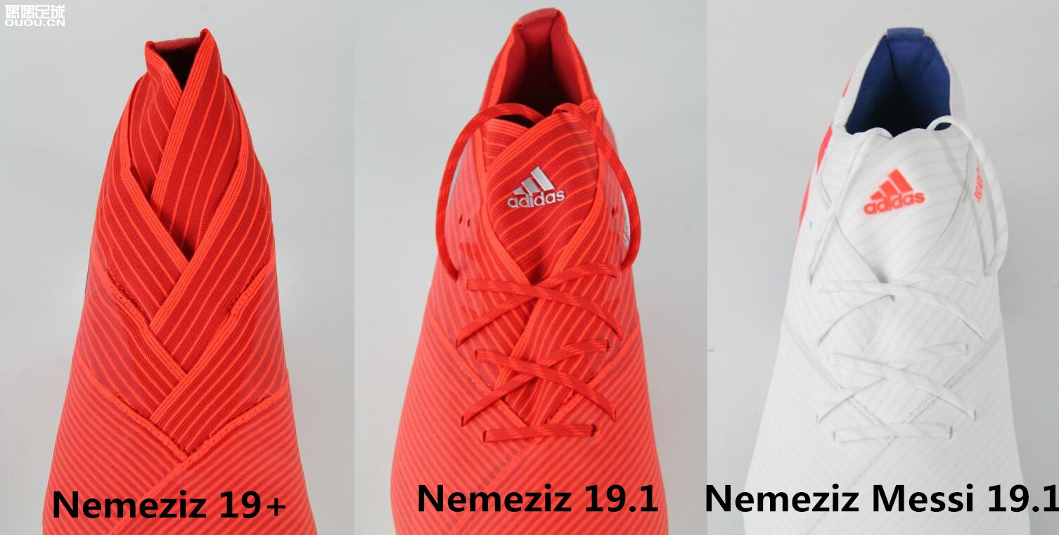 超顶级nemeziz 19 采用的自然是无鞋带一体化鞋面结构,鞋舌这一次