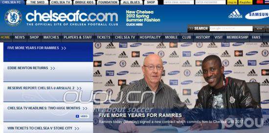 切尔西官方宣布与拉米雷斯续签