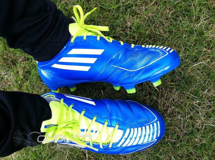 再来 — 骚蓝 F50 adizero TRX FG 皮面 (蓝色皮版首发?), 附简单实战评测~