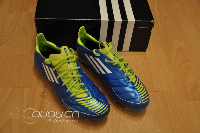 再来 — 骚蓝 F50 adizero TRX FG 皮面 (蓝色皮版首发?), 附简单实战评测~