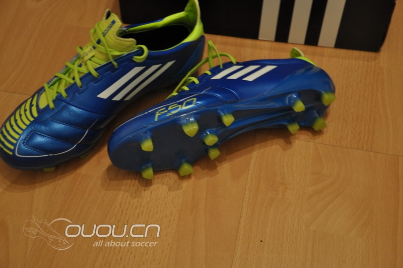 再来 — 骚蓝 F50 adizero TRX FG 皮面 (蓝色皮版首发?), 附简单实战评测~