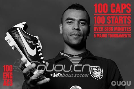 NIKE 阿什利科尔第100场国家队比赛定制PERSONALISED TIEMPO