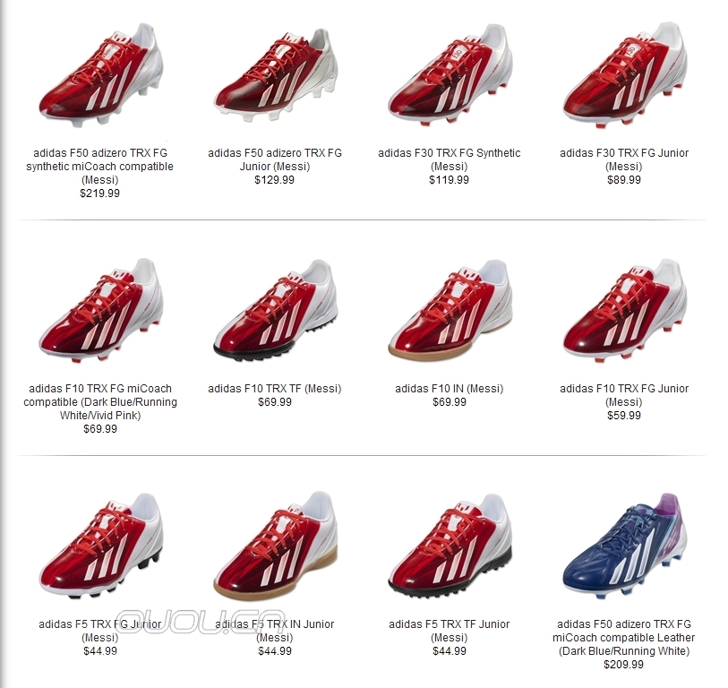 Messi新配色各等级一览