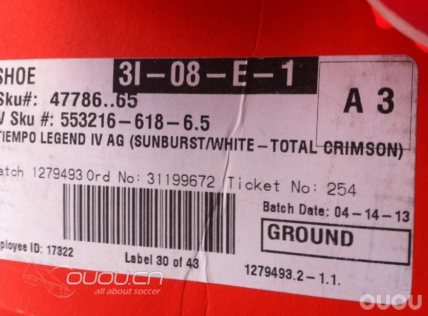 帮朋友入手骚红传奇4 AG ACC!小码 39!意产!