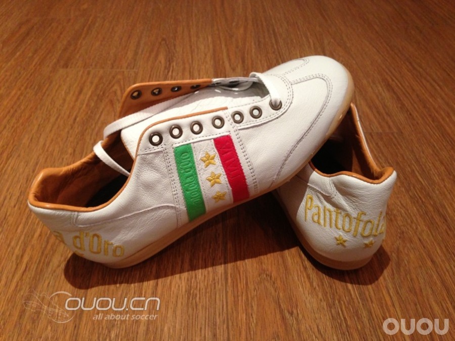 Pantofola d'Oro Piceno Vitello Italia Astro-White/Tan/Italia