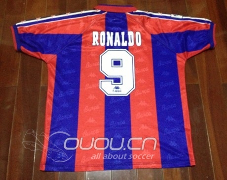 96-97赛季球员版大罗 诺坎普主场球衣