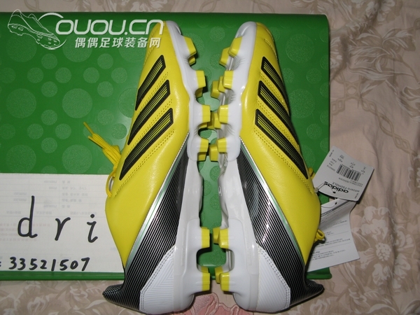 ADIDAS 顶级 新款 F50 ADIZERO HG 3代 皮版 黄黑配色