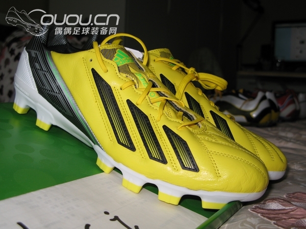 ADIDAS 顶级 新款 F50 ADIZERO HG 3代 皮版 黄黑配色