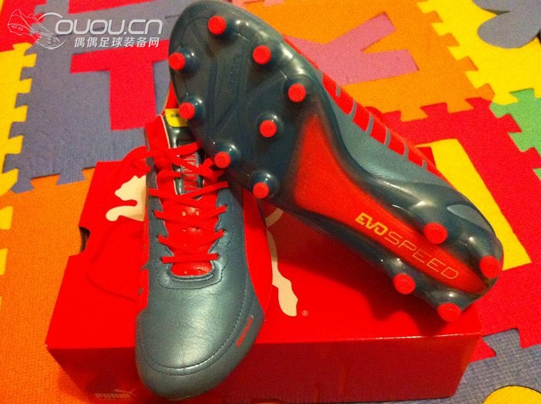 大爆发之12-首发EVOSPEED蓝橙色K皮FG和新鞋鞋码意见