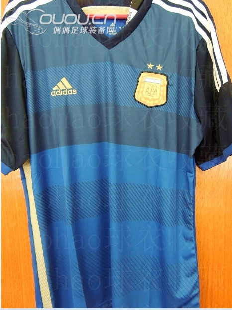 (偶偶全国首发)2014年世界杯款阿根廷国家队客场球衣+第二客场短裤(高清细节图分享)