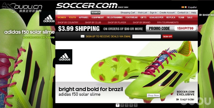 前几天曝光的绿色桑巴F50IV在soccer上了