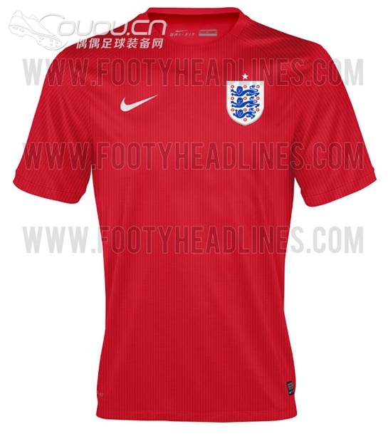 2014世界杯英格兰和美国主客场队服