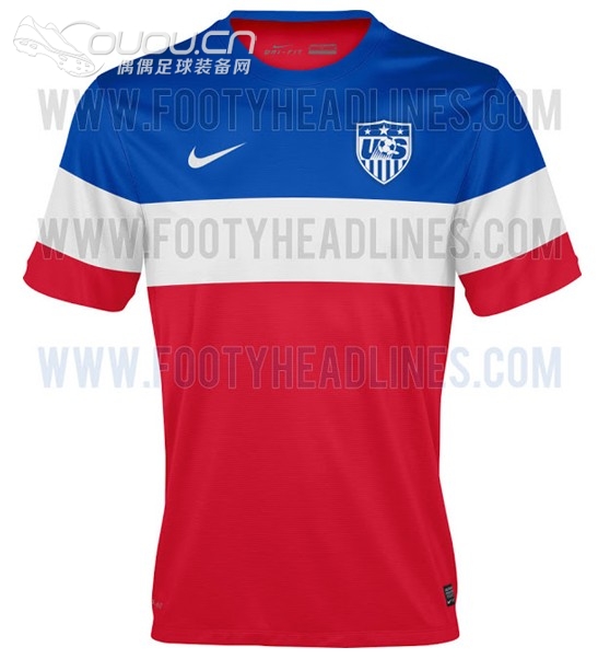 2014世界杯英格兰和美国主客场队服