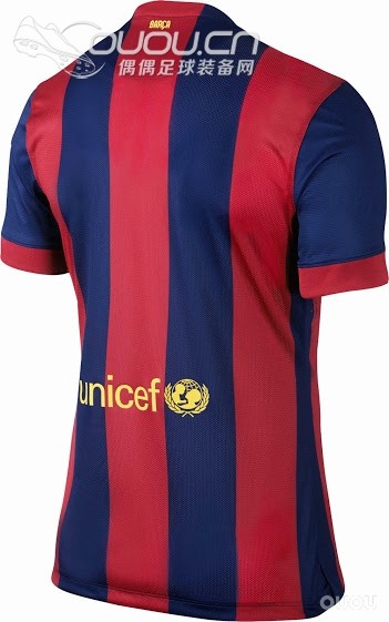 巴萨发布了14-15赛季球衣