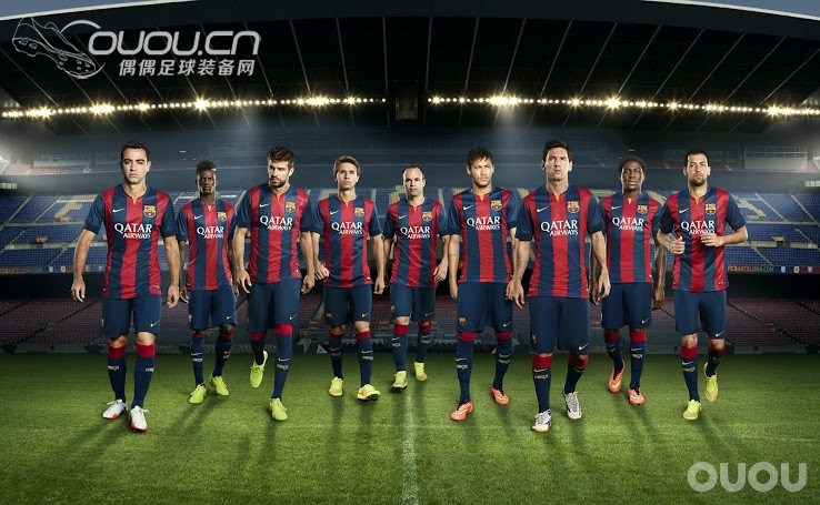 巴萨发布了14-15赛季球衣