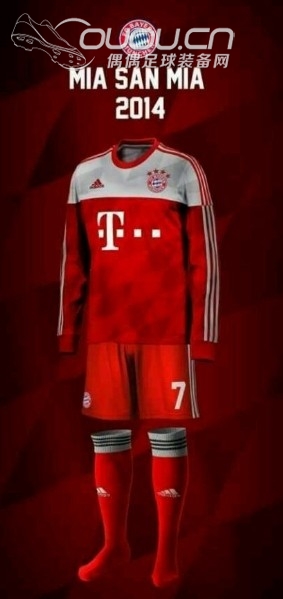 拜仁新赛季球衣谍照(与之前发的不一样)