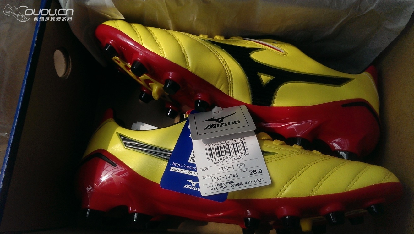 Mizuno Estrela Neo (12KP-30745黄黑色)日本乐天购入,开箱静态图