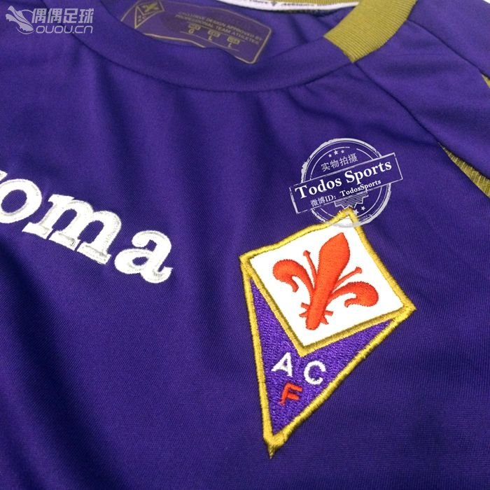 2014欧美杯佛罗伦萨4号隆卡格里亚Roncaglia更衣室签名球衣