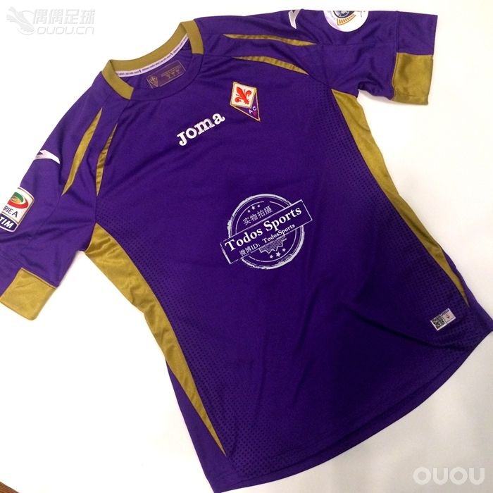 2014欧美杯佛罗伦萨4号隆卡格里亚Roncaglia更衣室签名球衣