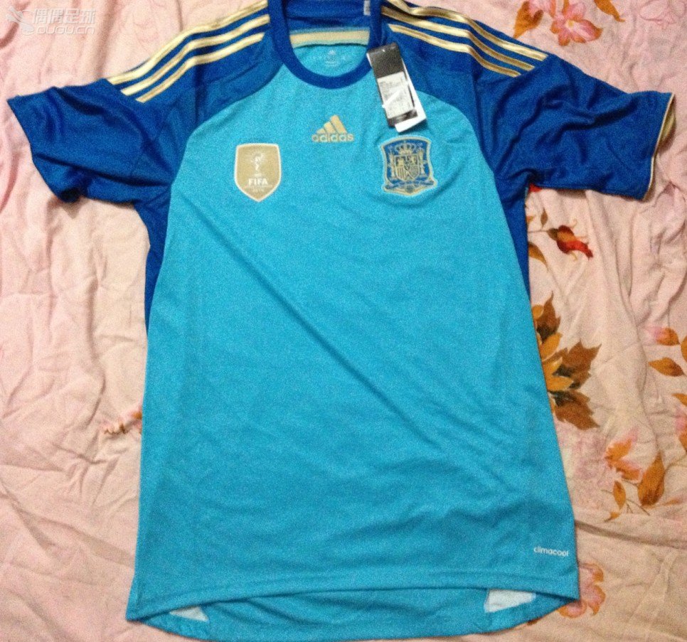 14巴西世界杯西班牙主场蓝色门将足球服 球衣 g85244