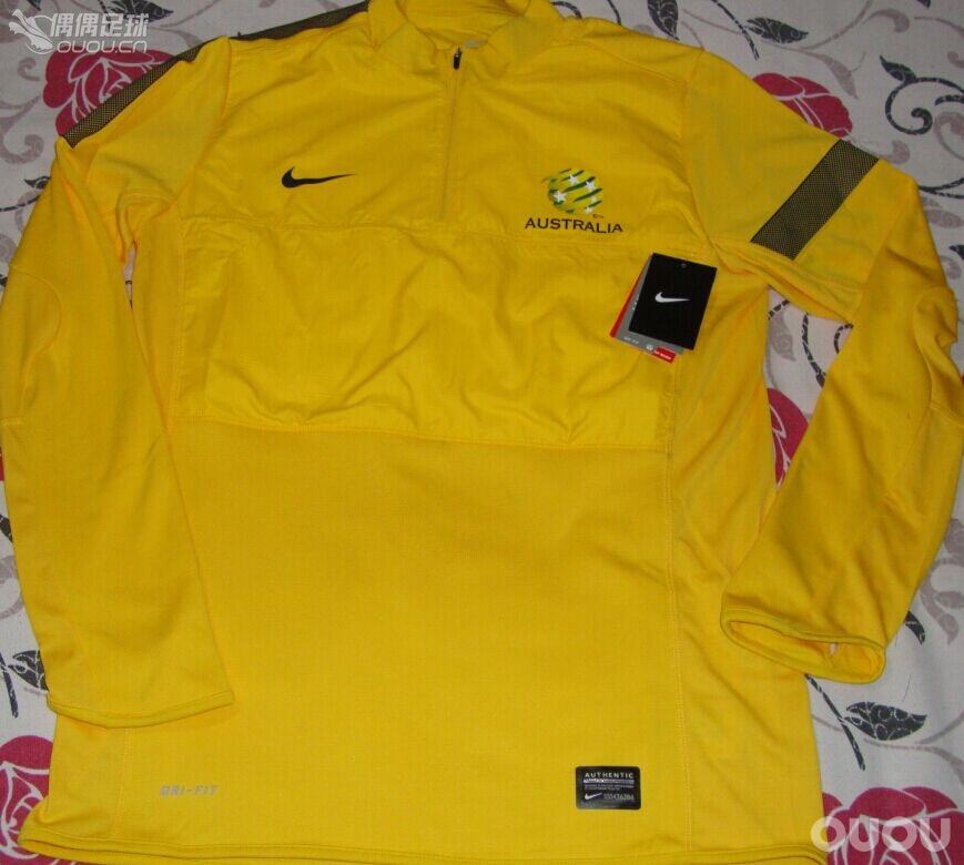 澳大利亚队球员版拇指扣半拉链