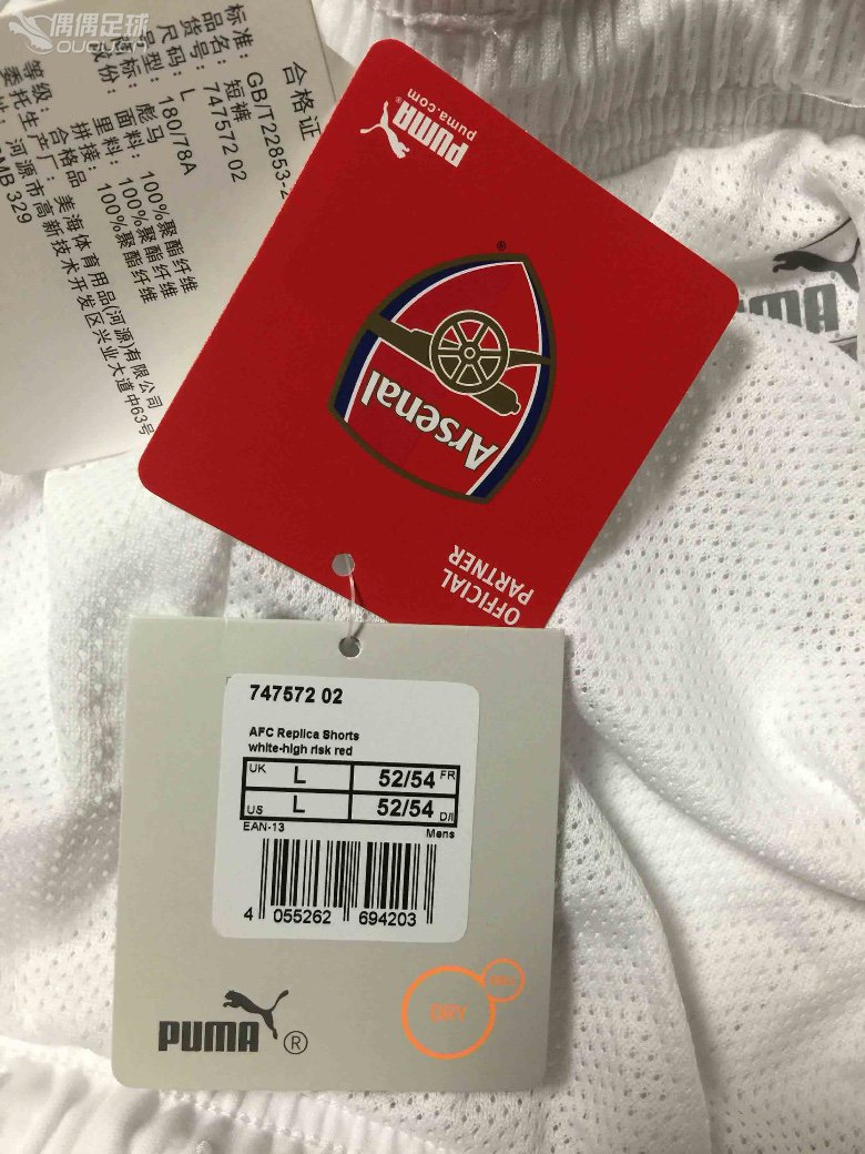 买了套英超阿森纳的球衣,自己组队用的,印了自己名字,大家帮我看看东西是否OK