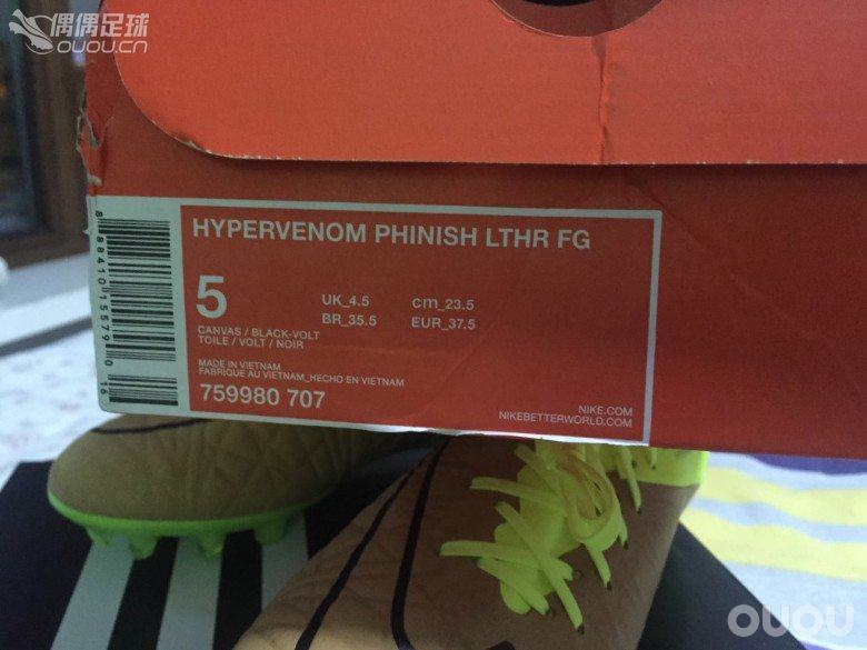 毒蜂2代袋鼠皮版,开箱Nike Hypervenom Phinish Leather FG – Canvas/Black/Volt