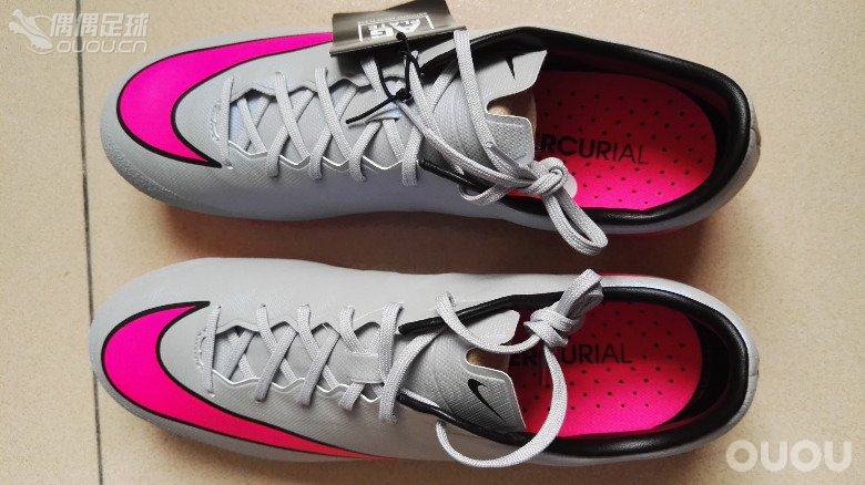 Nike刺客,MERCURIAL VELOCE II 足球鞋,狼灰/透明粉色,全新45码,换全新44.5码。