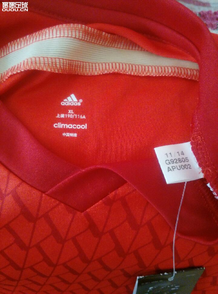 请大家鉴定一下国足球衣呀,阿迪达斯的。老款球衣一件。