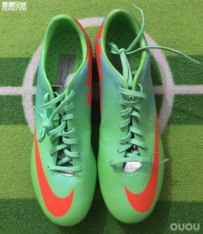 Nike Mercurial VaporFG 刺客9苹果绿顶配足球鞋555605-380 有瑕疵,只有40