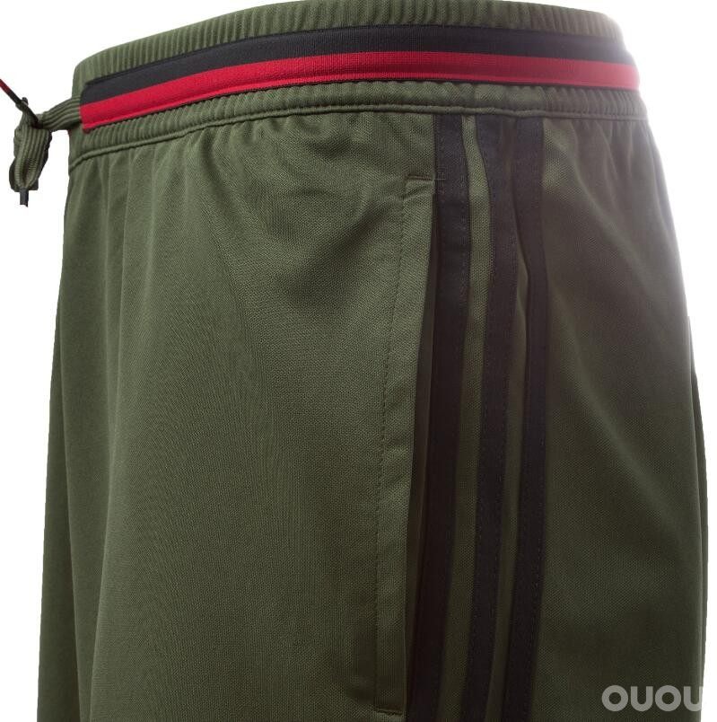 1617赛季意甲AC米兰球员版Adizero橄榄绿训练短裤带口袋AO0368