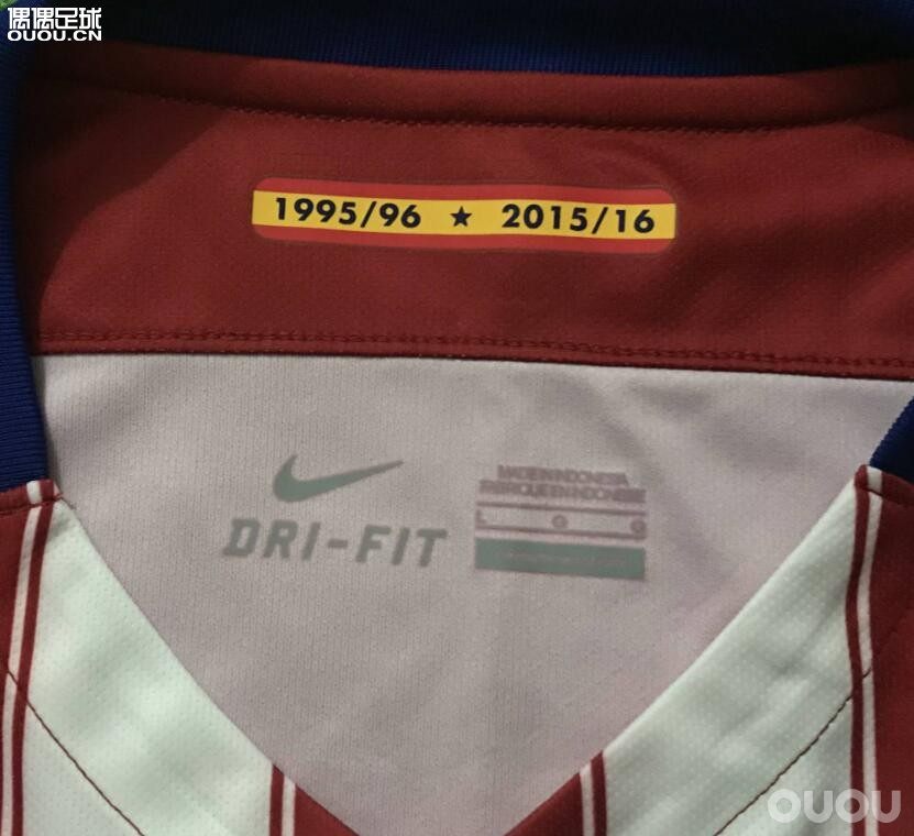 1516赛季马德里竞技*马竞主场短袖球迷版光板球衣球服686337-648只有L码