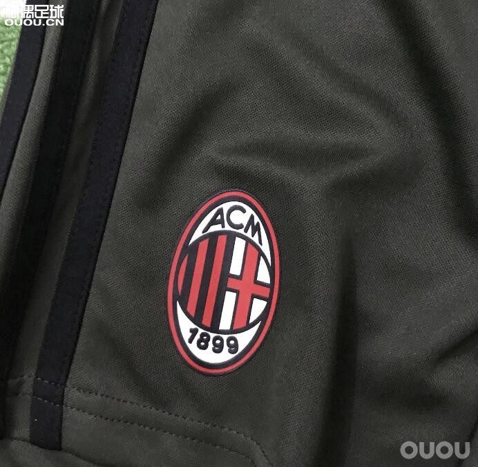 1617赛季意甲AC米兰球员版Adizero橄榄绿训练短裤带口袋AO0368