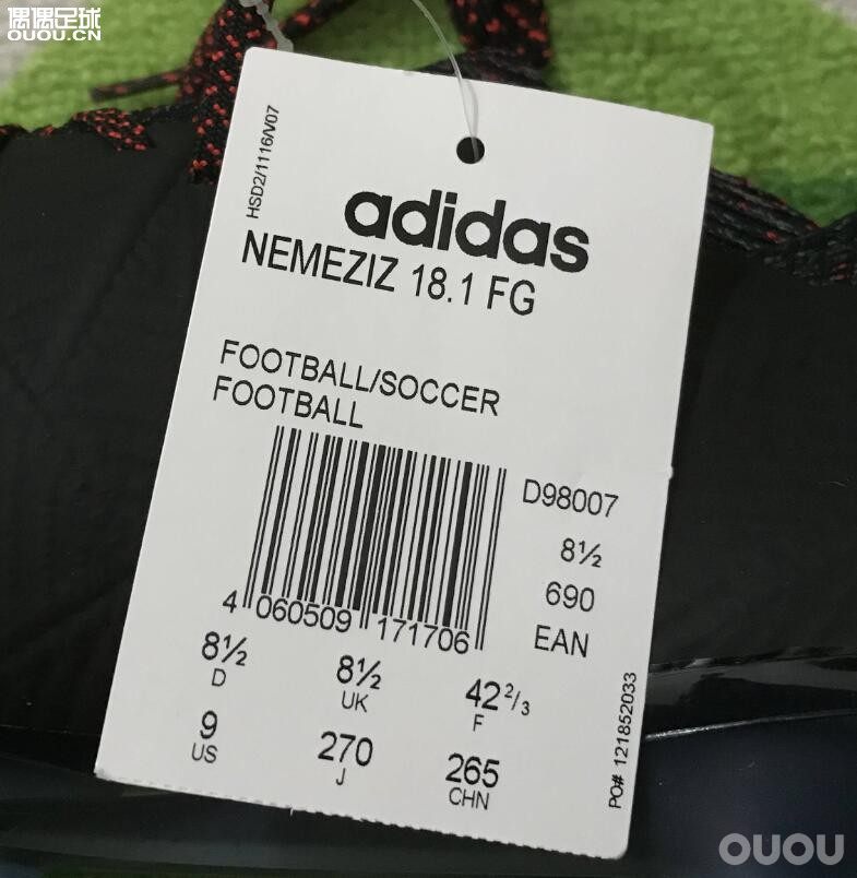 阿迪达斯 Adidas Nemeziz Messi18.1 FG 梅西男子足球鞋D98007